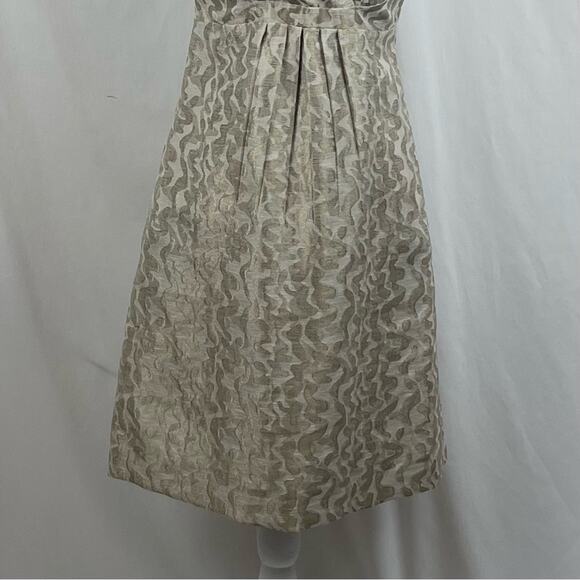 Anthropologie Etcetera Metallic Gold FairyCore Glam Dress NWT Size 6 - Picture 4 of 12